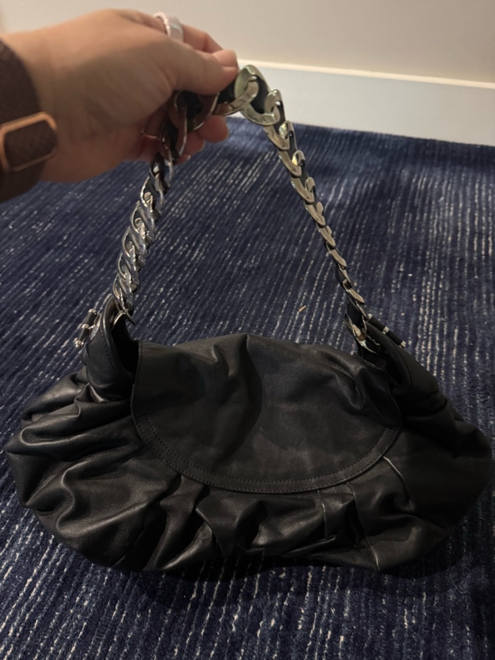 Dior Black Leather Jazz Club bag - Picture 2 of 6